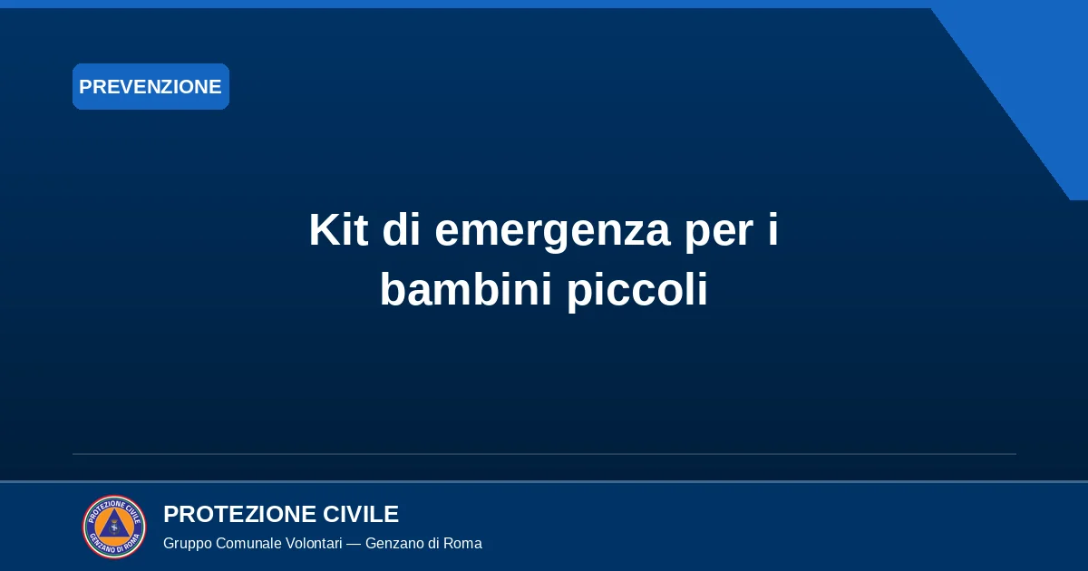 Cover dell'articolo: Kit di emergenza per i bambini piccoli