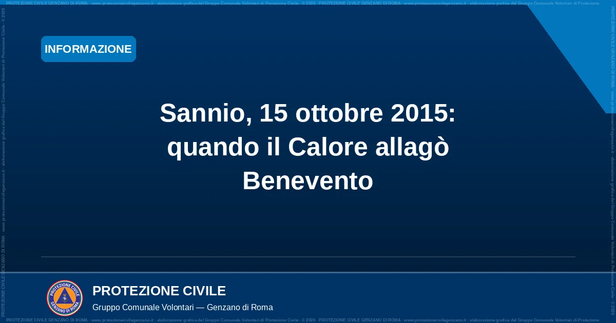 Cover dell'articolo: Sannio, 15 ottobre 2015: quando il Calore allagò Benevento