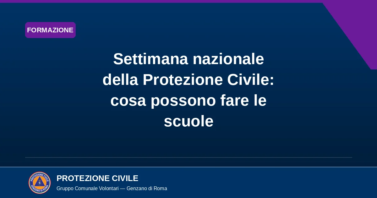 Cover dell'articolo: Settimana nazionale della Protezione Civile: cosa possono fare le scuole