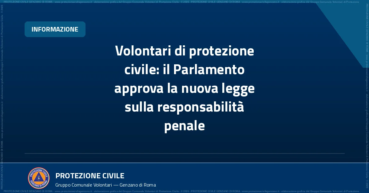 Cover dell'articolo: Volontari di protezione civile, il Parlamento approva la nuova legge sulla responsabilità penale