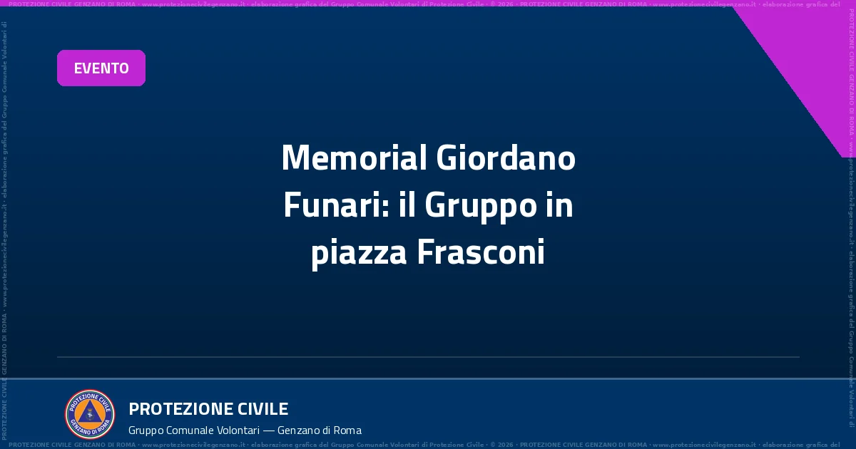 Copertina dell'articolo sul Memorial Giordano Funari a Genzano.