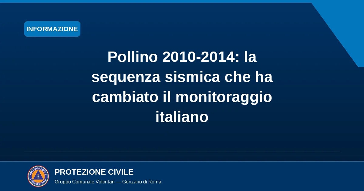 Cover dell'articolo: Pollino 2010-2014: la sequenza sismica che ha cambiato il monitoraggio italiano