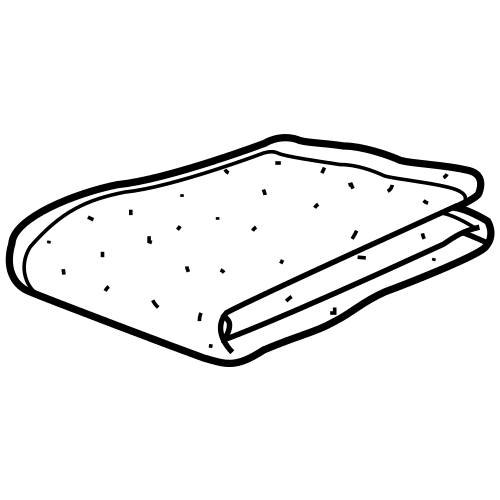 una coperta piegata