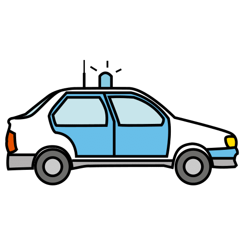 Pittogramma ARASAAC: Auto polizia