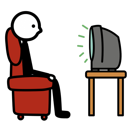 Pittogramma ARASAAC: Guardare tv